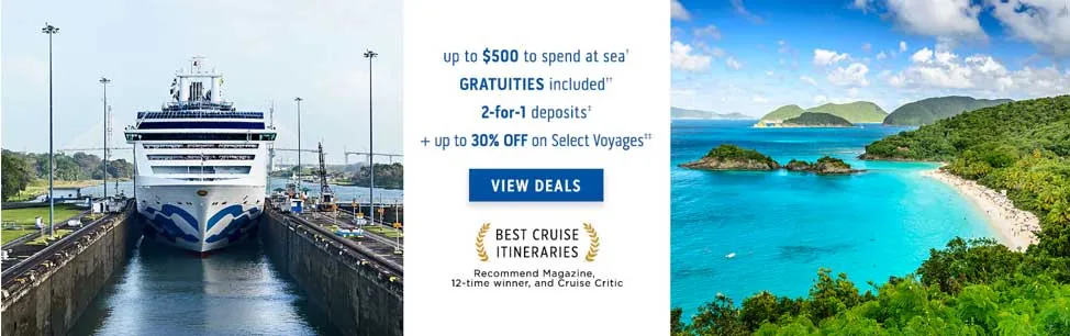 If you go to the website of the popular Princess Cruise line, you will be immediately faced with a lovely photo of a Princess ship traversing the locks of the Panama Canal, along with touts for having the “Best Cruise Itineraries”.