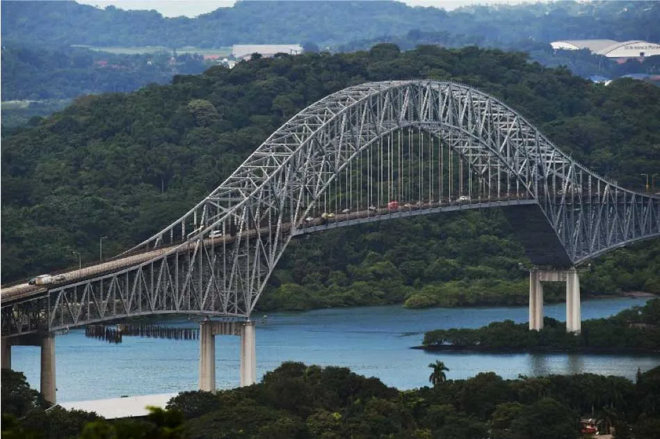 The Bridge of the Americas spans the Panama Canal and is situated so you can easily watch ships prepare to transit the Canal.