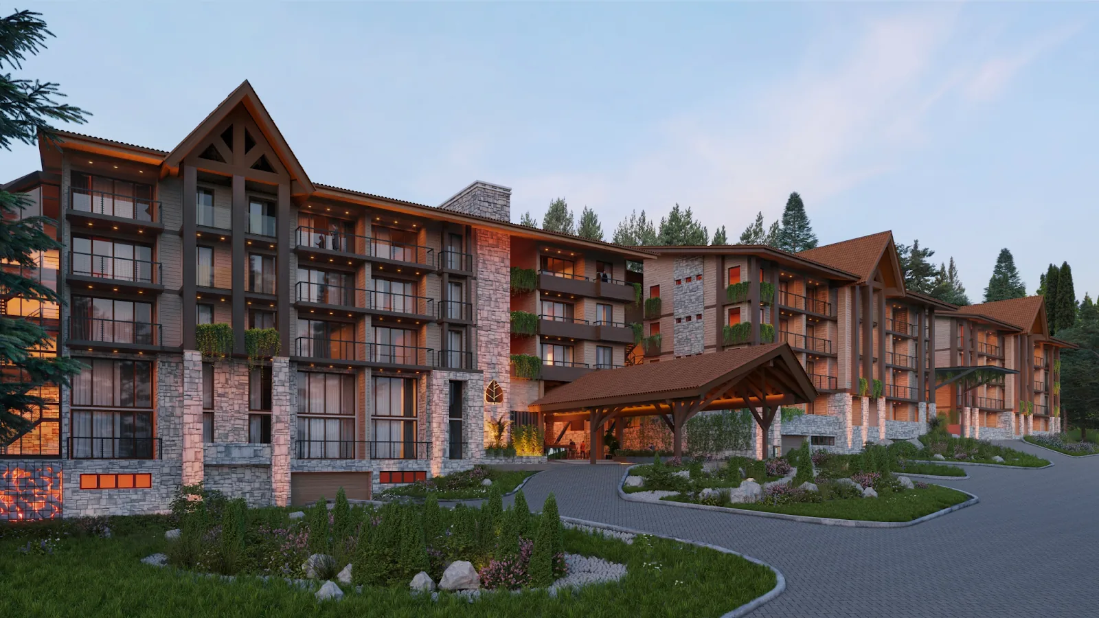 The Pinoalto residential complex will provide social gathering space and stunning one-, two- and three-bedroom floorplans.