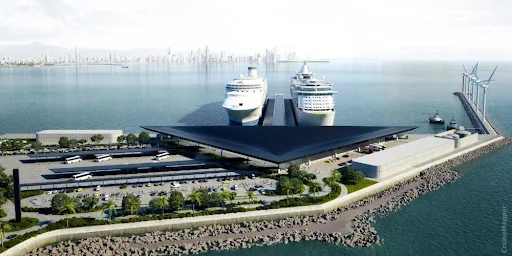 The new dual cruise ports will bring up to 2,800 new jobs to the area and will handle 10,000 passengers daily.