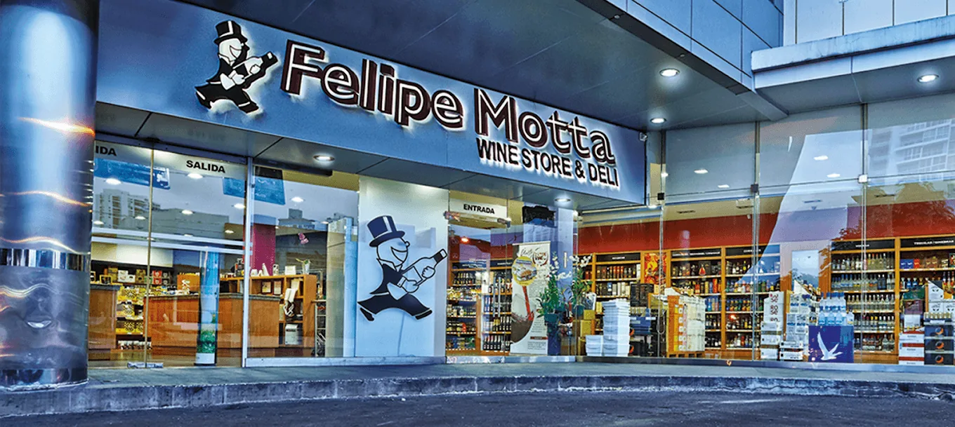 The retail outlets of Felipe Motta Wine Store & Deli have been offering beers, wines, and spirits since 1958. It is locally owned, with stores throughout Panama City, including one in Panama Pacifico.