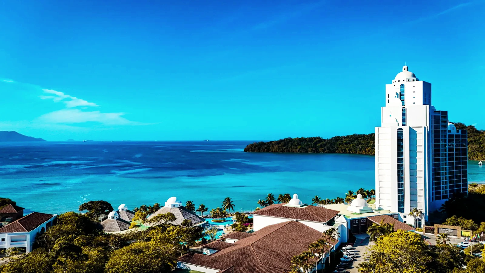 Beach properties resort aerial view